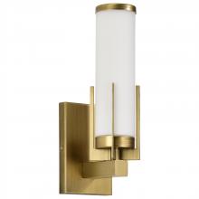  60/8041 - Roselle; 1 Light Vanity; Natural Brass with White Glass