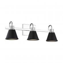  62/1473 - Bette - 3 Light LED Vanity -Polished Nickel and Matte Black Metal Finish