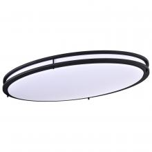  62/1741 - Glamour LED 32 inch; Flush Mount Fixture; Oval Shape; Black Finish; CCT Selectable 3K/4K/5K