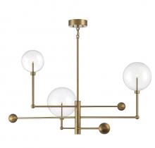  M100100NB - 3-Light Chandelier in Natural Brass