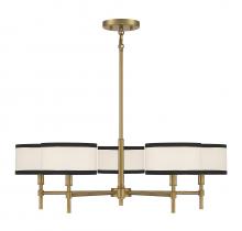  M10011NB - 5-Light Chandelier in Natural Brass