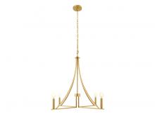 Savoy House Meridian M100141NB - 4-Light Chandelier in Natural Brass