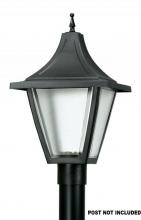  610-BK - VANGUARD POST LANTERN BLACK W/CLEAR BEVELED LENS