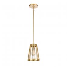 ELK Home 82104/1 - Open Louvers 6.75'' Wide 1-Light Mini Pendant - Champagne Gold