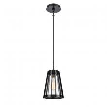 ELK Home 82114/1 - Open Louvers 6.75'' Wide 1-Light Mini Pendant - Matte Black