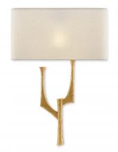  5000-0182 - Bodnant Gold Wall Sconce, Whit