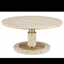  4000-0184 - Miles Travertine Cocktail Tabl