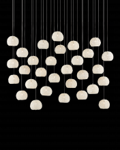 Currey 9000-0914 - Piero White 30-Light Linear Multi-Drop Pendant