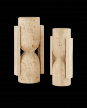  1200-0815 - Stone Vase, Face to Face Set of 2