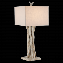  6000-0919 - Driftwood Whitewash Table Lamp