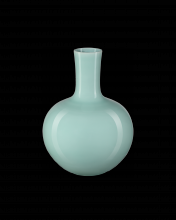  1200-0671 - Celadon Medium Green Straight Neck Vase